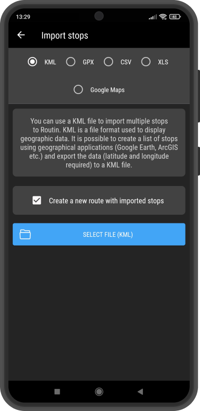 importMultipleStops