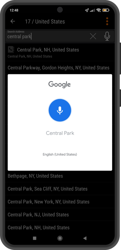 Create stops with voice