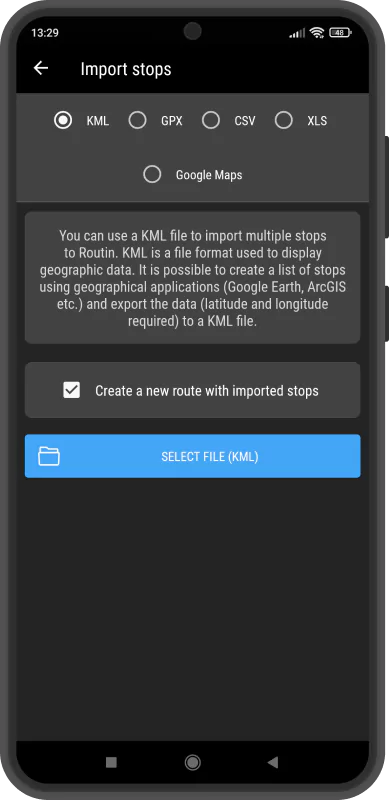 importMultipleStops