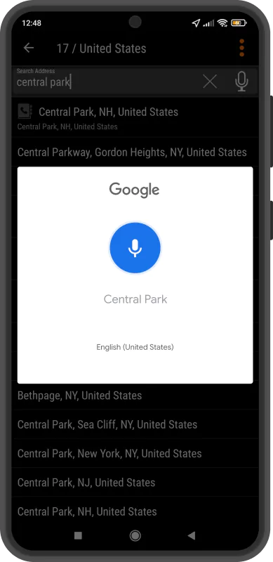 Create stops with voice